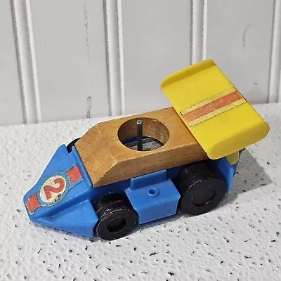 Vintage Mattel Wooden Plastic Toys KOREA Speedway #2 Spoiler Race Car 1974 • $9.49