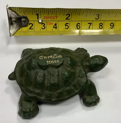 Vintage Cast Iron Baby Turtle Paperweight Home Decor Cape Cod MA Mass 3” Gift • $19.99