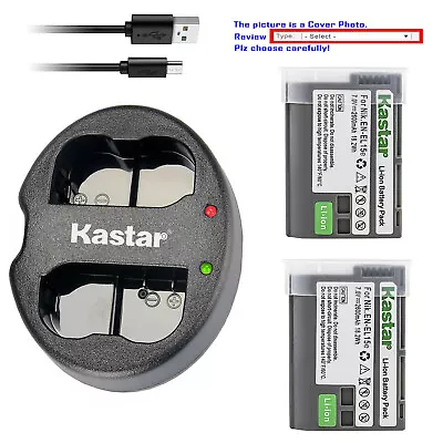 Kastar Battery USB Dual Charger For OEM Nikon EN-EL15e EL15 Genuine MH-25 MH-25a • $31.49