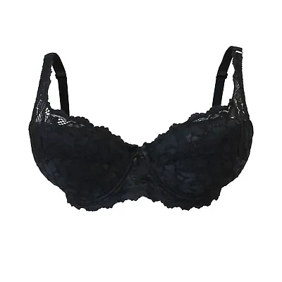 Ladies Underwired Full Cup Padded Sexy Lace Bra Large Plus Sizes 36-46 DEFGH • £8.99