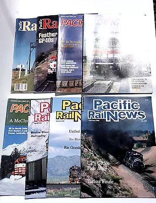 Lot Of 8 Issues Pacific Rail News 1986 1993 & 1996 • $16