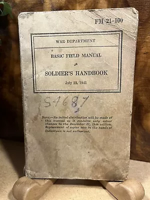 World War II U. S. War Department Basic Field Manual Soldiers Handbook 1941 • $11.99