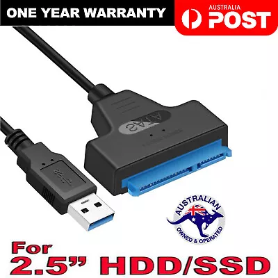 $12.91 • Buy USB 3.0 To 2.5  SATA III Hard Drive Adapter Cable/UASP -SATA To USB3.0 Converter