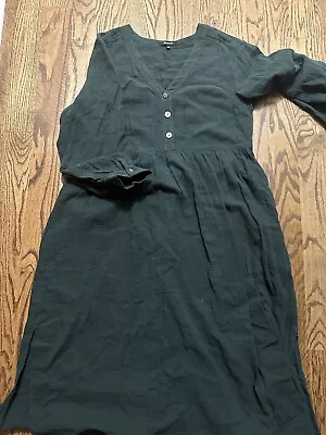 Women’s Madewell Green Gauze Cotton MIDI Dress Sz 6 NWOT • $12.99