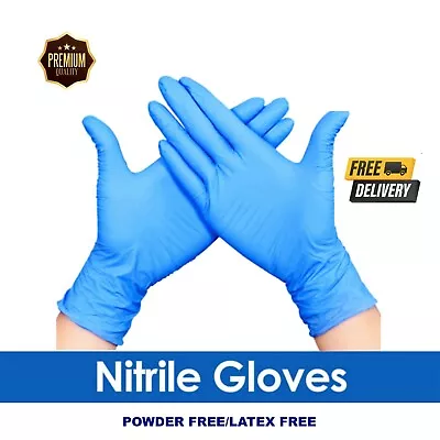 Disposable Nitrile Gloves Powder Latex Free MULTI PURPOSE ***Box Of 100** • £1.79