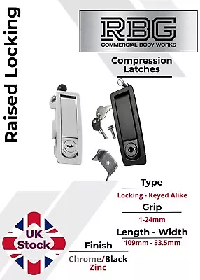 Compression Latch Raised Lock Trigger Lever Lock Horsebox Trailers... Door Lock • £10.78