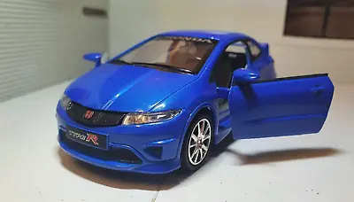 1:32 Honda Civic Type R 2007 VTEC Blue Toy RMZ FN2 Metal Diecast Scale Model Car • £16.75