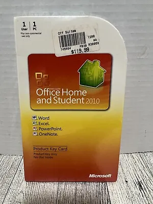 Genuine Microsoft Office Home And Student 2010 Product Key Card -  Sealed • $39