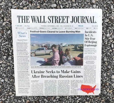 $7.99 • Buy Wall Street Journal - Tuesday September 5, 2023 (festival Burning Man Cleared)