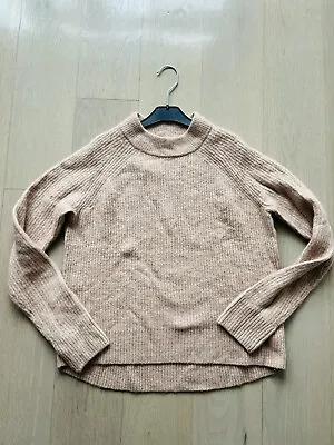 H&M Ribbed Pink Beige Sweater Oversized Sz S NWOT • $12.99