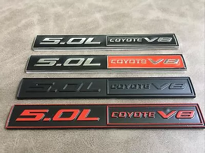 $16.99 • Buy NEW 2x ABS For 5.0L Coyote V8 Badge Emblem Body Badge Sticker Decal Many Color