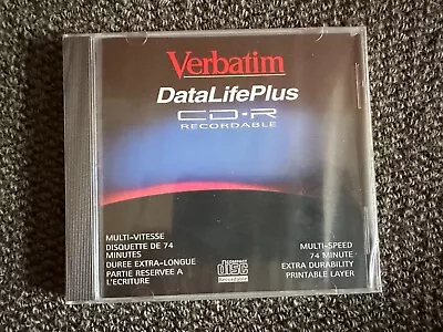 Vintage Verbatim Recordable Compact Disc CD-R80 700mb 74mins TXW074 DataLifePlus • $9.95