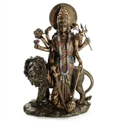 $129.95 • Buy DURGA STATUE 11  Hindu Divine Mother Goddess HIGH QUALITY Bronze Resin Deity NEW