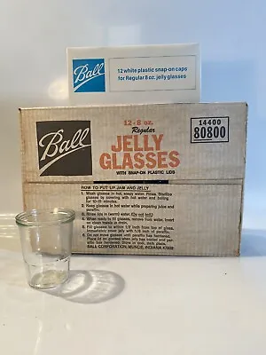 Vintage NOS BALL Jelly Glasses (12-8oz.) Box 1440-80800/ Canning • $39.95