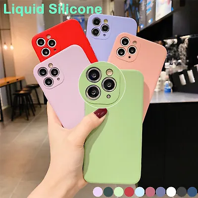 $9.04 • Buy For IPhone 11 12 13 14 Pro Max XS XR SE 8 7Plus Ultra Slim Square Silicone Case 