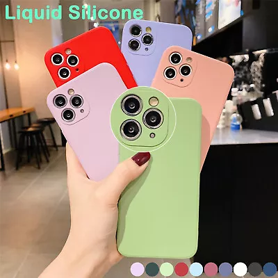 $9.04 • Buy For IPhone 11 12 13 14 Pro Max XS XR SE 8 7Plus Ultra Slim Square Silicone Case 