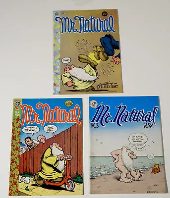 R. Crumb 3 Issues Mr. Natural No. 1 2 3 1970-1977 • $100