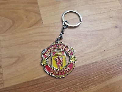 Classic Official Manchester United Crest Football Keyring Keychain Car Badge • $10.09