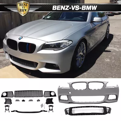 Fits 11-13 BMW 5-Series F10 M-Tech Msport Front Bumper Fog Cover Conversion - PP • $469.99