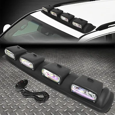 Universal Off-road Black Frame Neo Chrome Roof Mounted Fog Light+switch+harness • $60.99