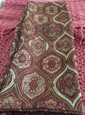 ❤️JC Penney Home Collection Red Burgundy Cinnamon Cinnabar Gold Sheer 84”Panel • $14