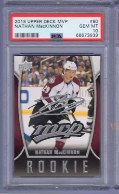 PSA 10 Gem Mint NATHAN MacKINNON 2013/14 Upper Deck MVP ROOKIE CARD RARE! • $199.95