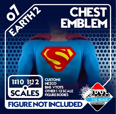 07 Earth 2 Superman Emblem 1:12 Mezco For VToys Zero BMS IDOL HANDS • $20