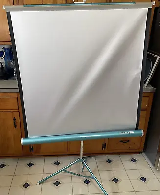 Vtg. Da-Lite Silver Pacer 40 X40  Portable Projector Screen Retractable W/Tripod • $75