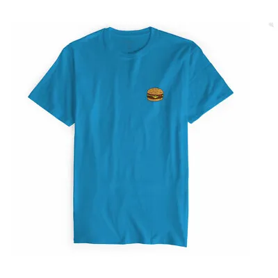 Habitat Skateboards Mens T Shirt Bobs Burgers Expanded Burger Turquoise Blue • $10.95
