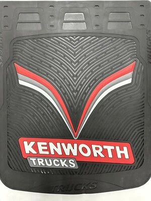 $89.99 • Buy Semi Truck Kenworth 24x24 Black Mudflap With Red Logo Pair