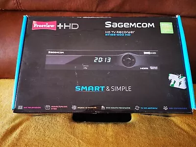 Sagemcom RT195-500 T2 UK Freeview HD+ Digital TV Recorder Box Twin Tuner Remote. • £14.99