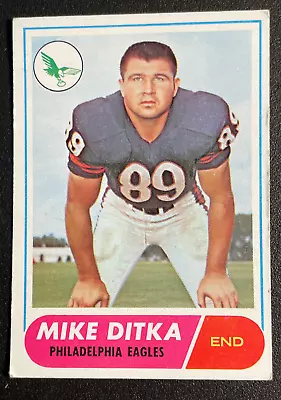 1968 Topps #162 Mike Ditka VG-EX No Creases. Philadelphia Eagles • $10