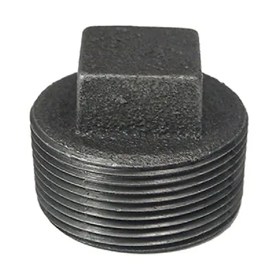 3/8  BLACK MALLEABLE IRON PLUG Fitting Pipe Npt - LOT OF 10 • $6.98