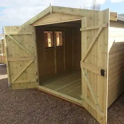 16x8 WOODEN WORKSHOP TANALISED SHED STORE 16X8 HEAVY DUTY APEX WORKSHOP • £1989