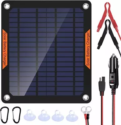 Waterproof Solar Battery Maintainer Car RV Charger 12 Volt Tender Trickle 5W • $28.84