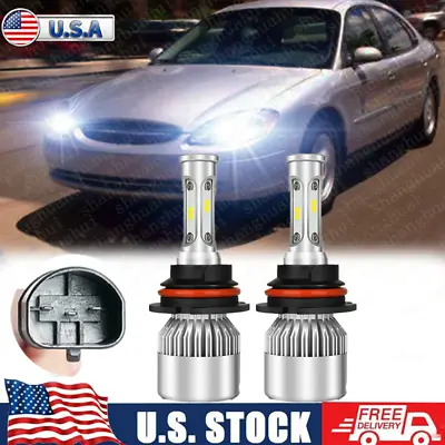 For FORD Taurus 1990-2007 LED Headlight Kit 9007 HB5 6000K White High/Low Bulbs • $16.47