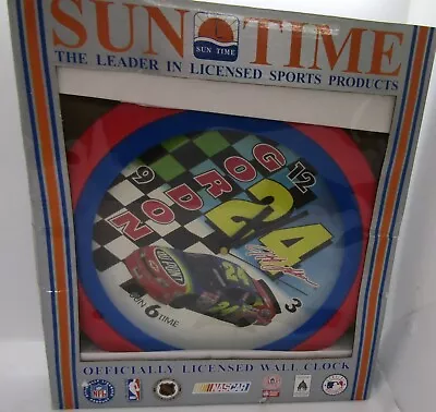 Vintage Sun Time 10  Nascar Jeff Gordon Wall Clock New. • $35