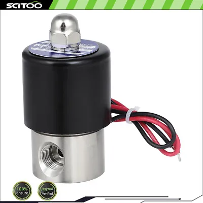 Solid 1/4  NPT Air Ride Suspension Valve Electric Solenoid Stainless Steel 12V • $24.69