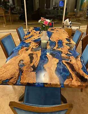 Epoxy Table Custom Dining Table Dining Room Table Live Edge Table Epoxy Slab • $810.09