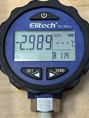 Elitech PG-30Pro Refrigeration HVAC Digital Pressure Gauge - Blue - Excellent • $58