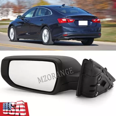 Left Driver Side Mirror 3Pin Black For Chevrolet Malibu 2016-2019 2020 2021 2022 • $62.89