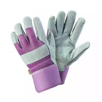 Briers Ladies Lavender Heavy Duty Size Small Breathable Rigger Gardening Gloves • £6.99