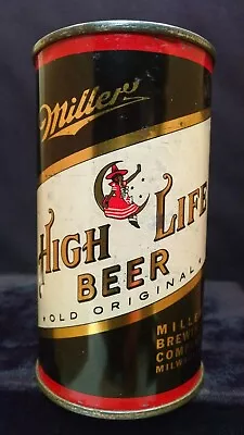 Miller High Life Beer - Early 1950's - 12oz Keglined Flat Top Can - Milwaukee • $32