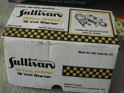 Sullivan Hi Tork High RPM Model Engine Starter S600 NIB • $90