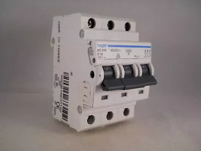 Hager MCB 10 Amp Triple Pole 3 Phase Circuit Breaker Type C 10A 463310 NC310 • £24.95