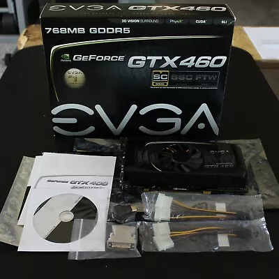 EVGA SC GeForce Nvidia GTX460 768MB GDDR5 PCI Express 2.0 Video Graphics Card • $74.99