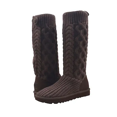 Women's Shoes UGG CLASSIC CARDI CABLED KNIT Boots 1146010 BURNT CEDAR • $115