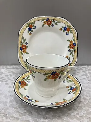 Antique Art Deco T F & S Ltd Coraline Floral Trio Teacup Saucer & Tea Plate • £5.99