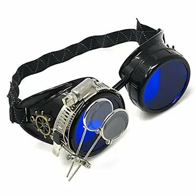 Steampunk Costume Goggles Glasses Goth Punk Mad Scientist Accessories Mens • $24.99