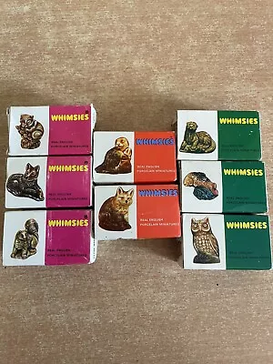 8 X Wade Whimsie Whimsies Bundle New In Boxes Animals & Birds - Owl Fox Otter • £24.99